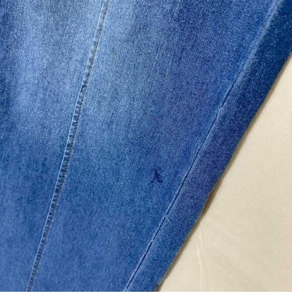 Women’s Med Wash Blue Denim High Rise Wide Leg Pull On Jeans 28 - Picture 4 of 14
